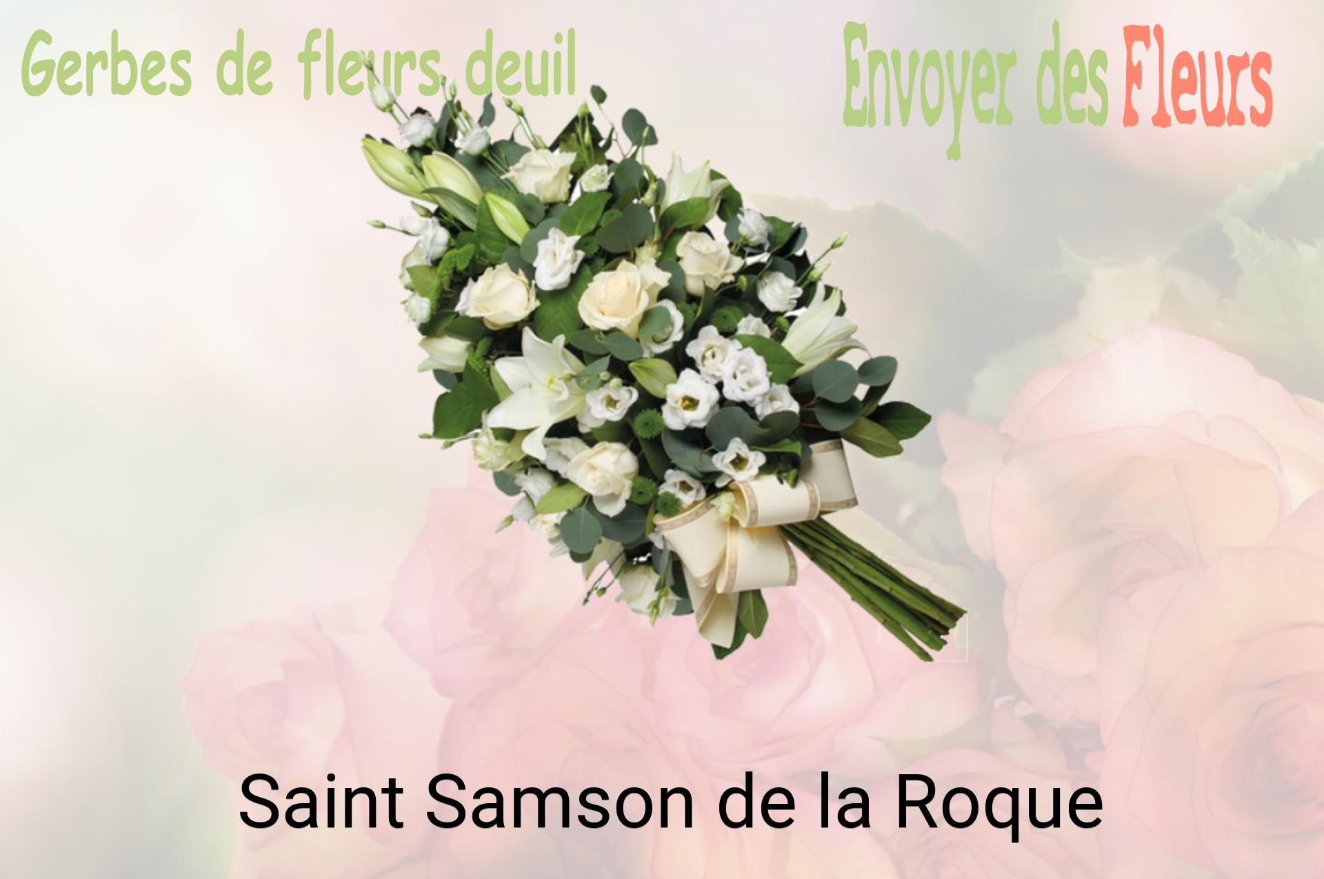 Gerbe de fleurs de deuil livrée à Saint-Samson-de-la-Roque